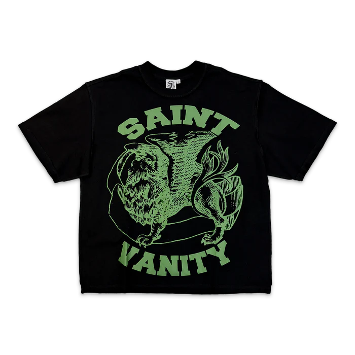 Saint Vanity Griffin Logo Tee “Black/Army Green”