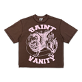 Saint Vanity Griffin Logo Tee “Brown/Pink”
