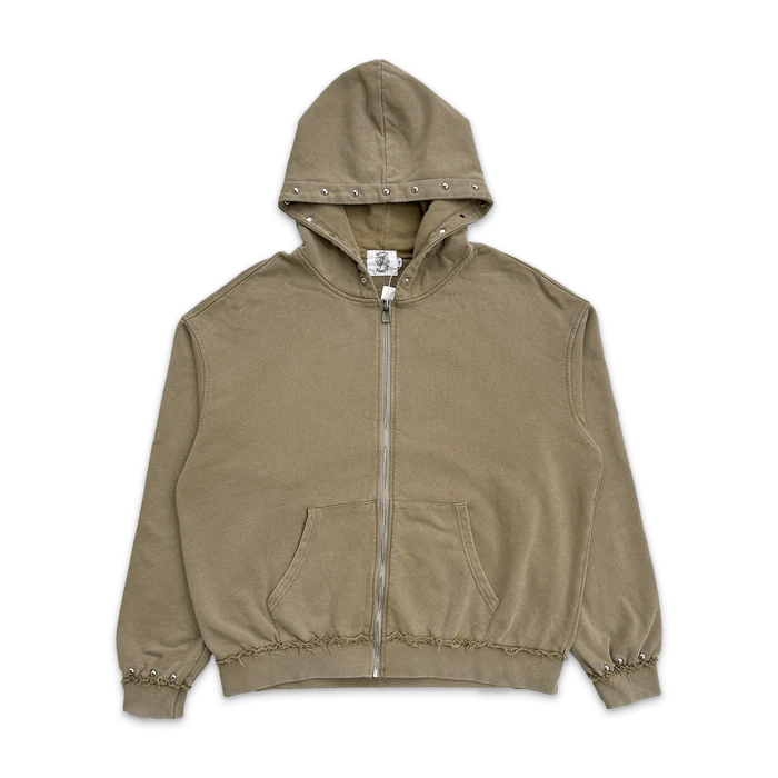 Saint Vanity French Terry Studded Jacket “Sand”