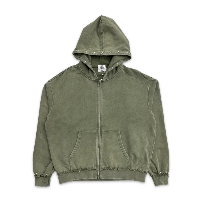 Saint Vanity French Terry Studded Jacket “Olive”