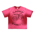 Saint Vanity Burgundy Logo Tee “Dissolve Red”