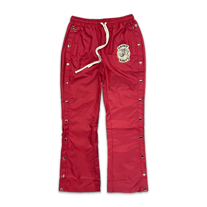 Saint Vanity Nylon Track Pants “Maroon”