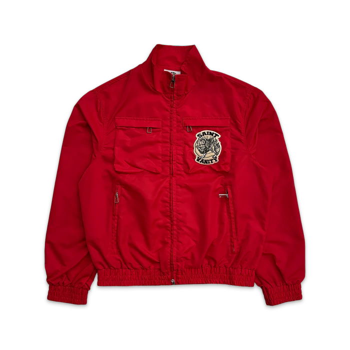 Saint Vanity Nylon Cargo Jacket “Red”