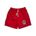 Saint Vanity Logo Cargo Nylon Shorts “Red”