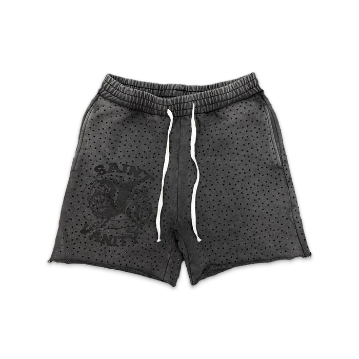 Saint Vanity VVS Logo Shorts “Washed Black”